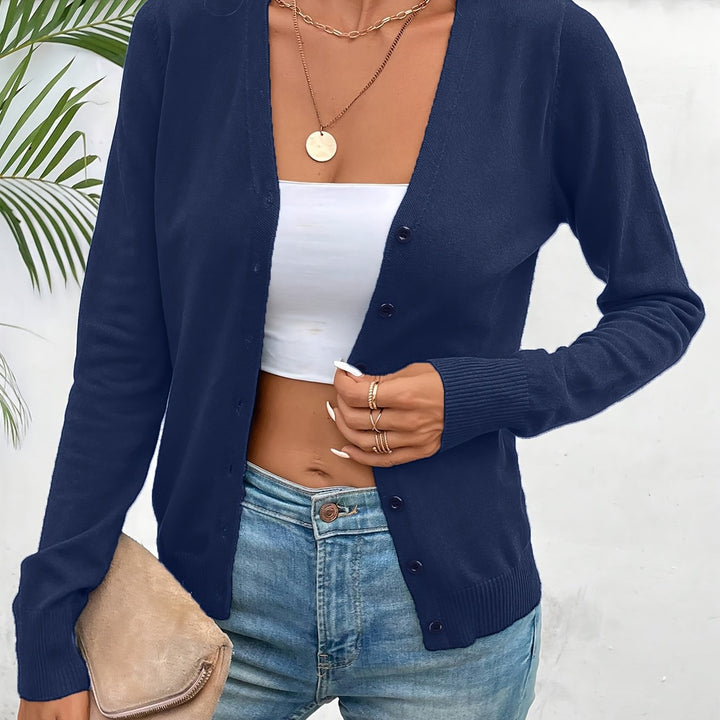 Annabel | Button-Front V-Neck Cardigan