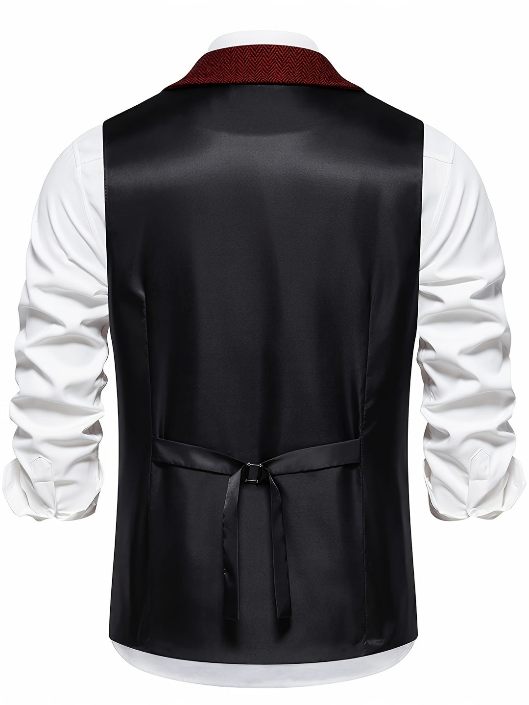 Silas | Herringbone Single-Breasted Waistcoat