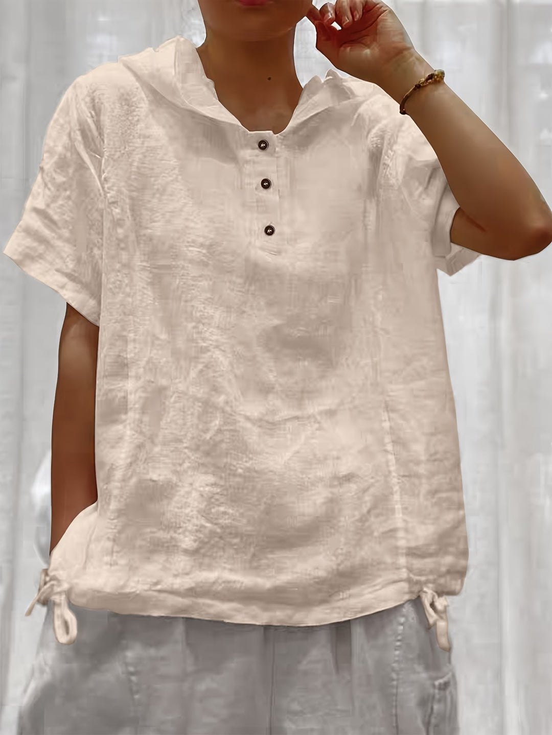 Ardena | Stylish Short Sleeve Hooded Shirt