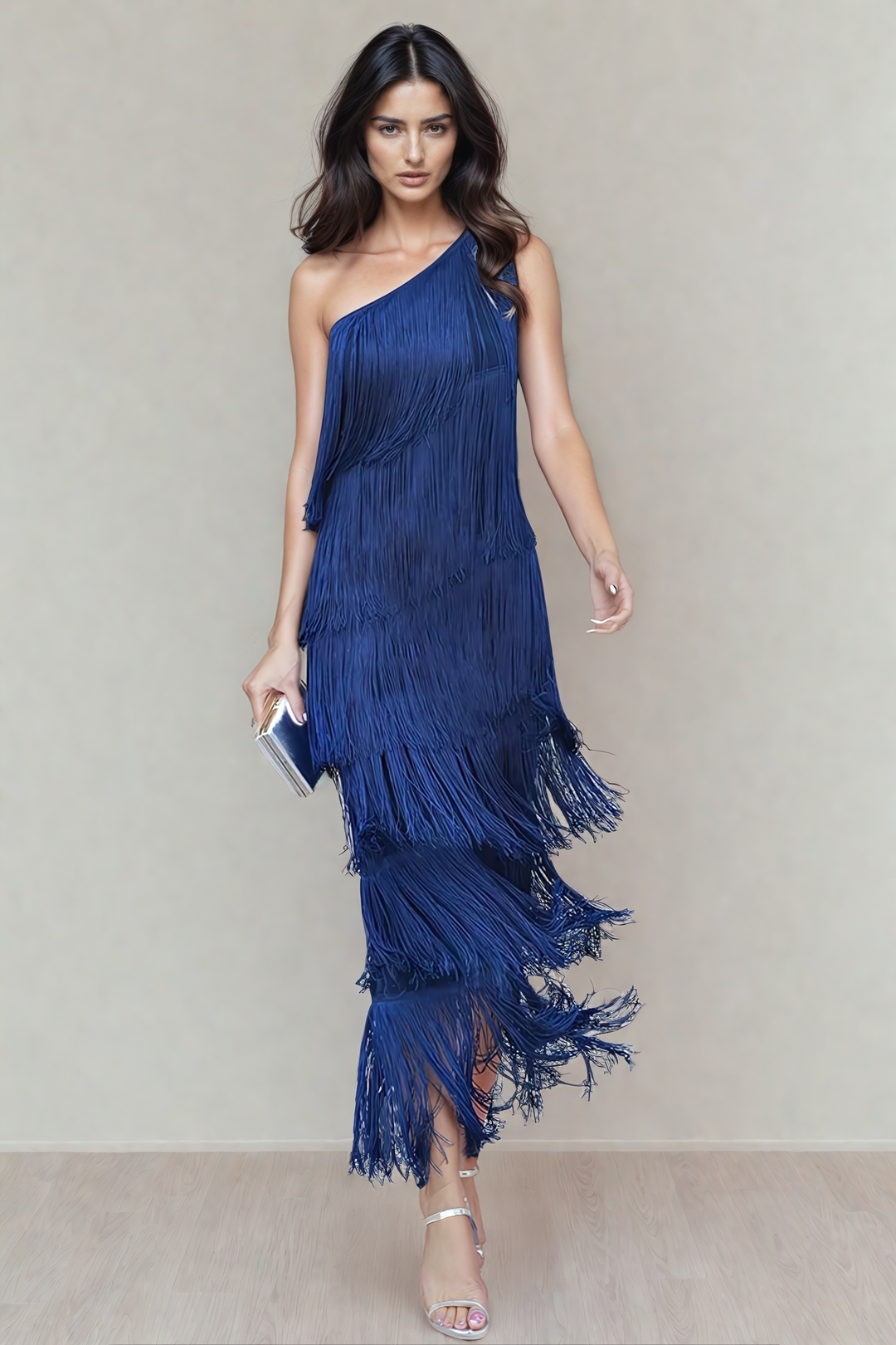 Francesca | Stylish Dropped Shoulders Long Dress