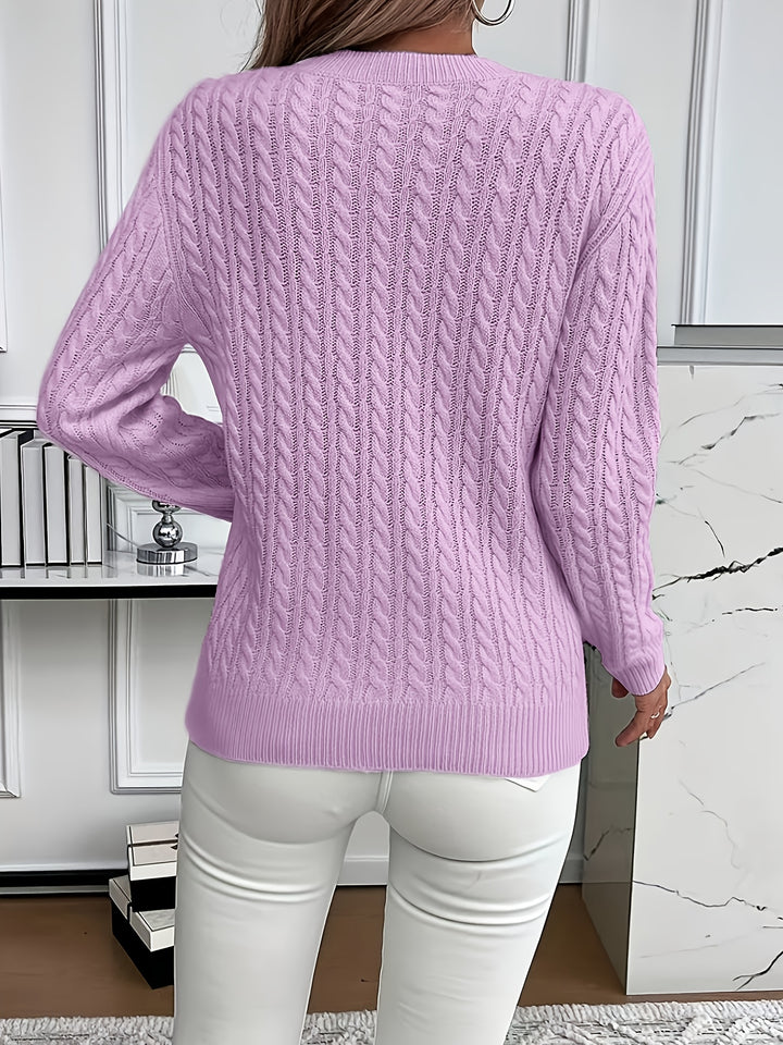 Lorelei | Cable-Knit Round Neck Sweater