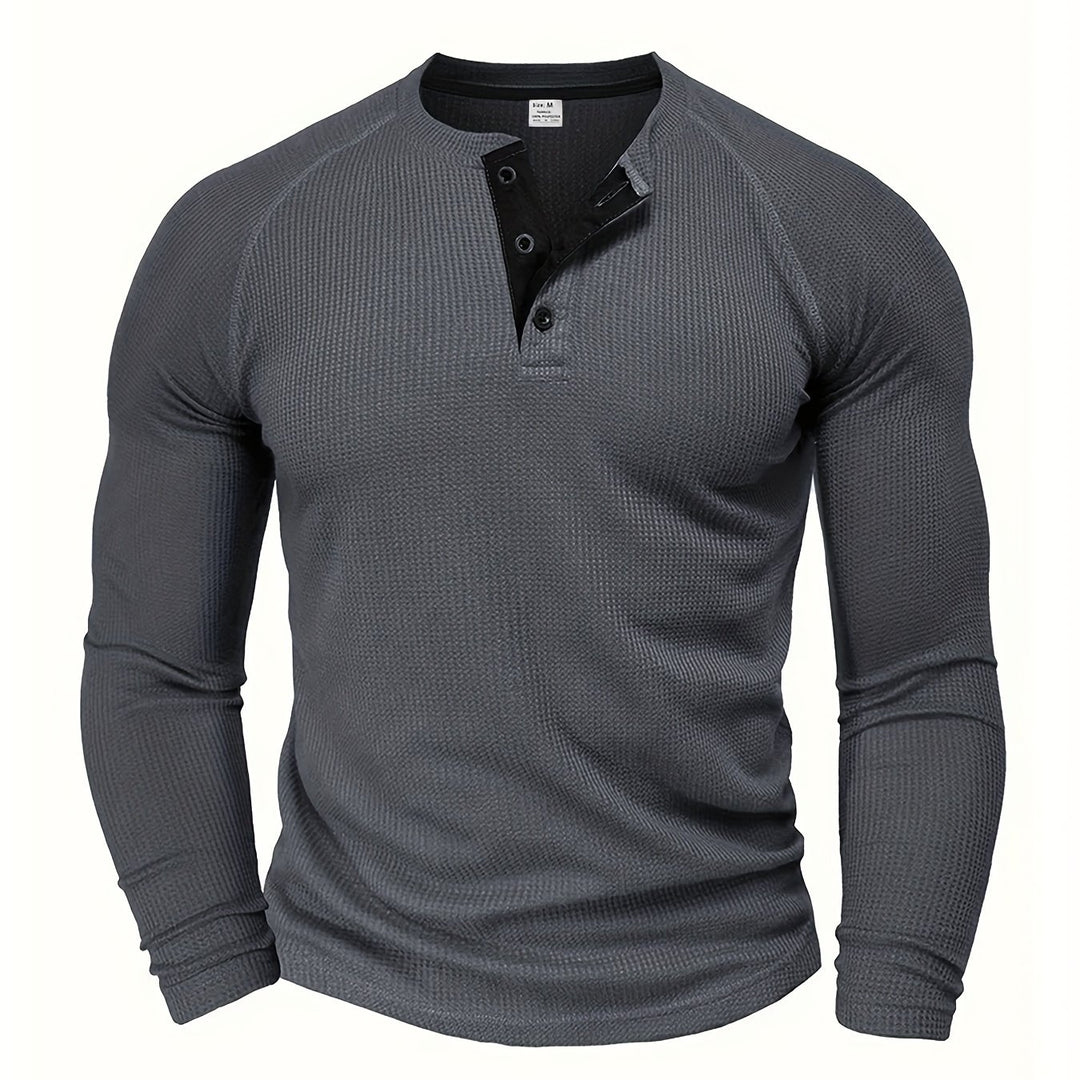 Tobias | Refined Button-Placket Henley Top