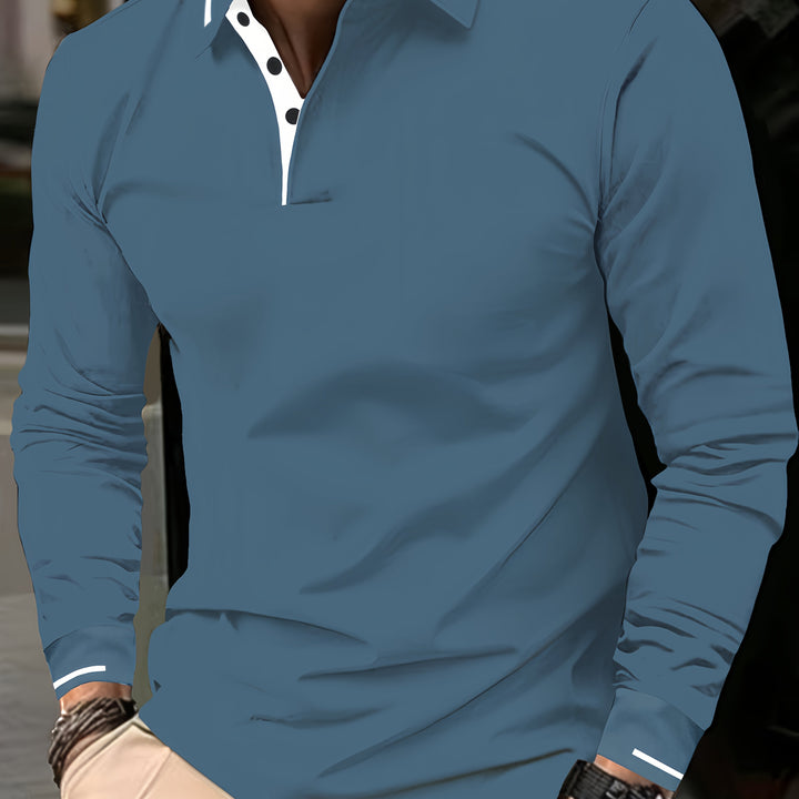 Reginald | Refined Long-Sleeve Polo Shirt