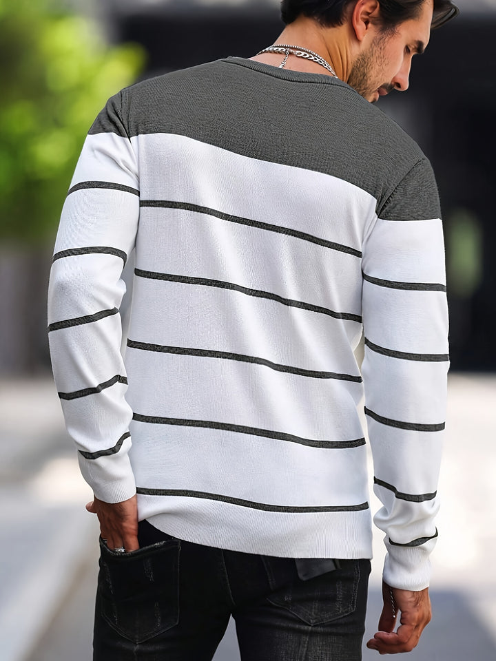 Rory | Colour-Block Striped Pullover