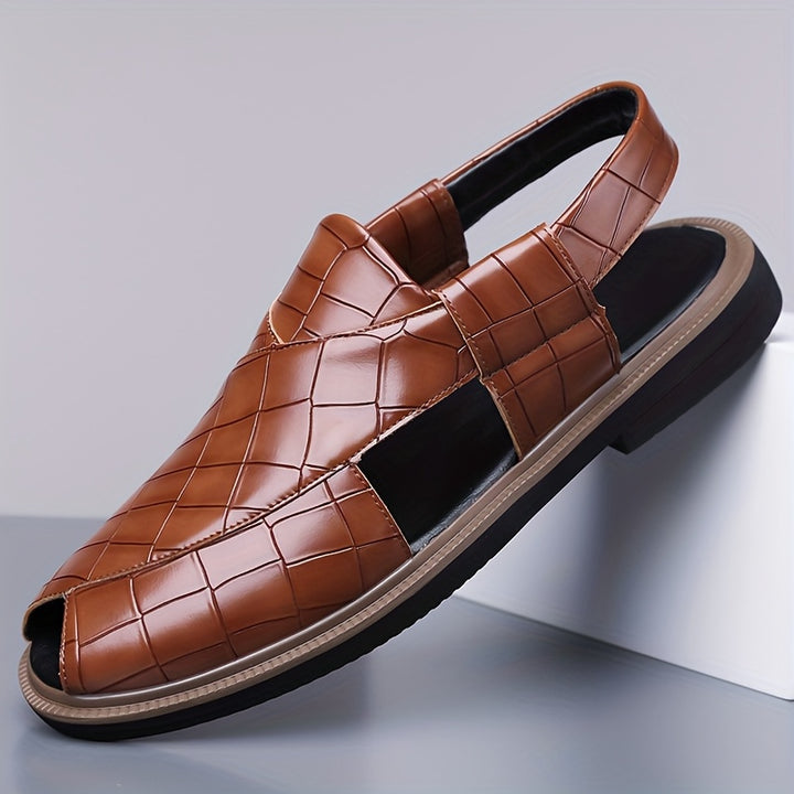 Nathaniel | Woven-Effect Slip-On Sandals