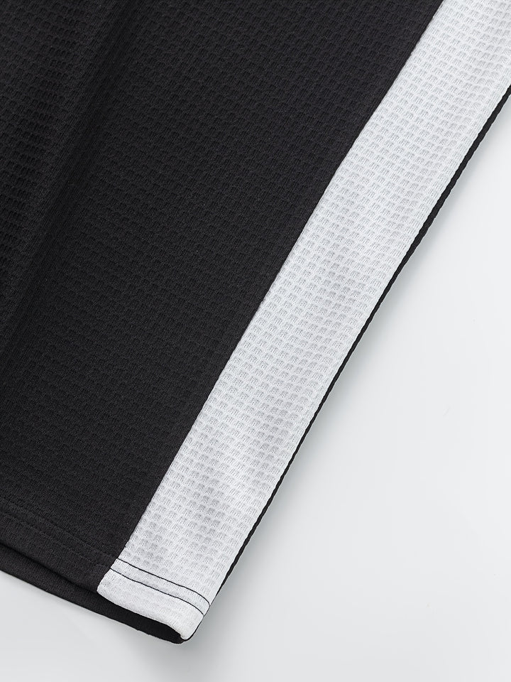 Sawyer | Textured Contrast Henley Shirt