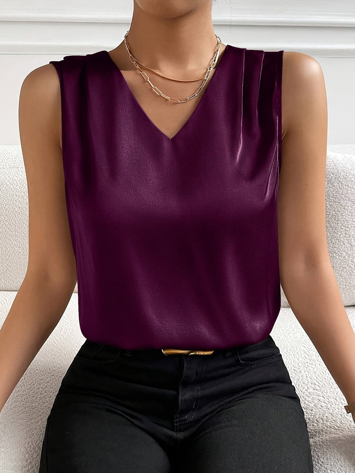 Adele | Sleeveless V-Neck Top