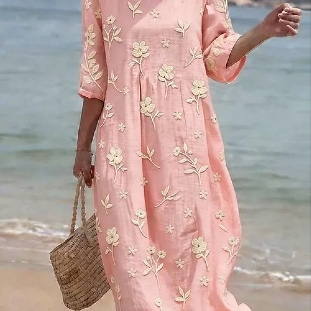 Vivian | Long Sleeve Embroidered Dress