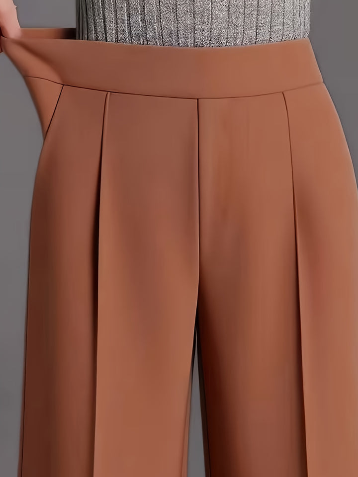 Marlene | High-Waisted Straight-Leg Trousers