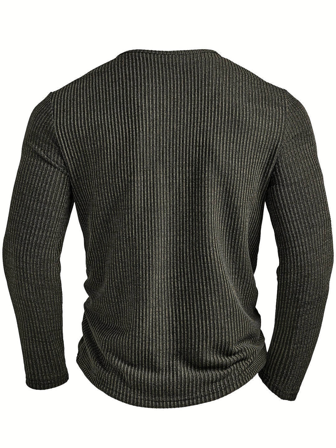 Malcolm | Ribbed Long-Sleeve Henley Shirt