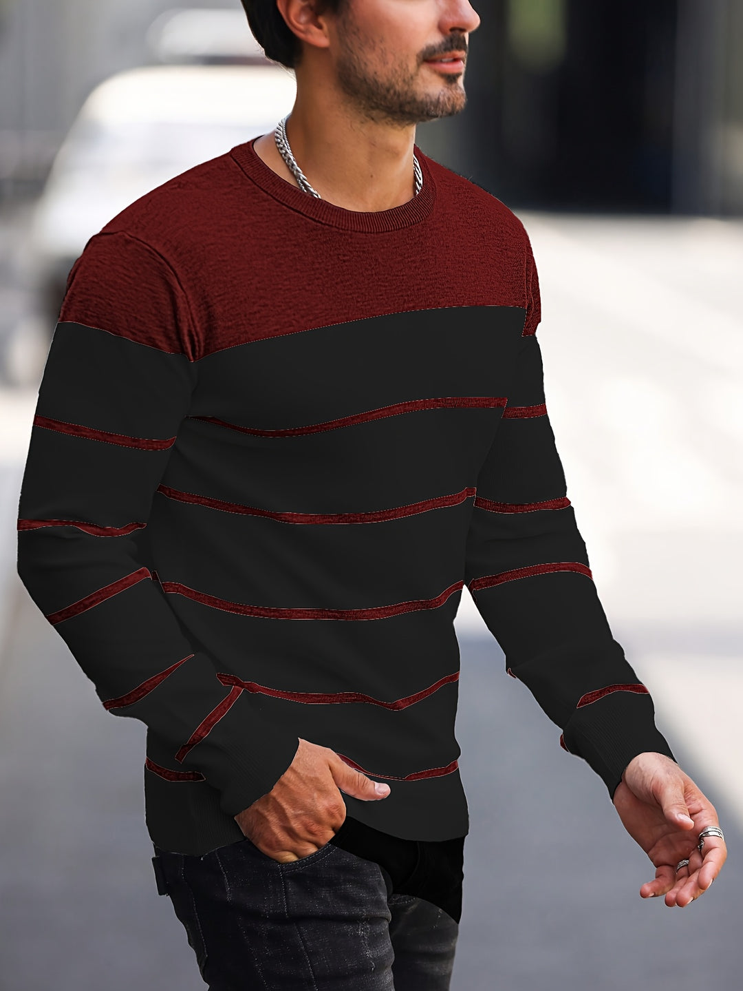 Rory | Colour-Block Striped Pullover