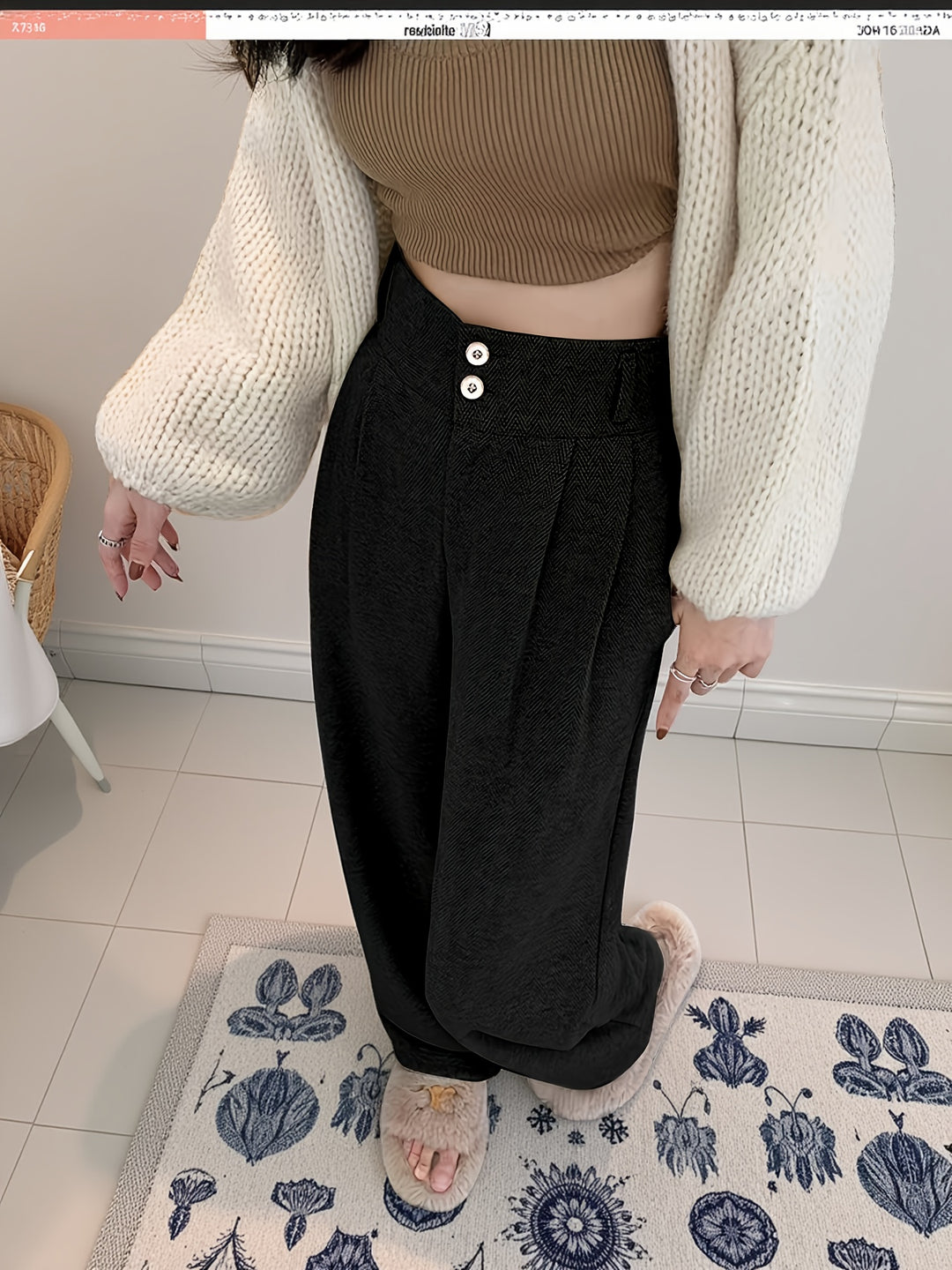 Estella | High-Waisted Wide-Leg Trousers