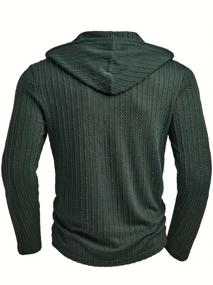 Rafferty | Textured Hooded Henley Shirt