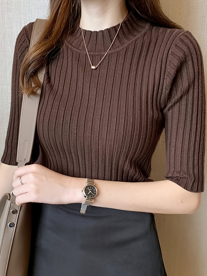 Whitney | Refined Mock-Neck Top