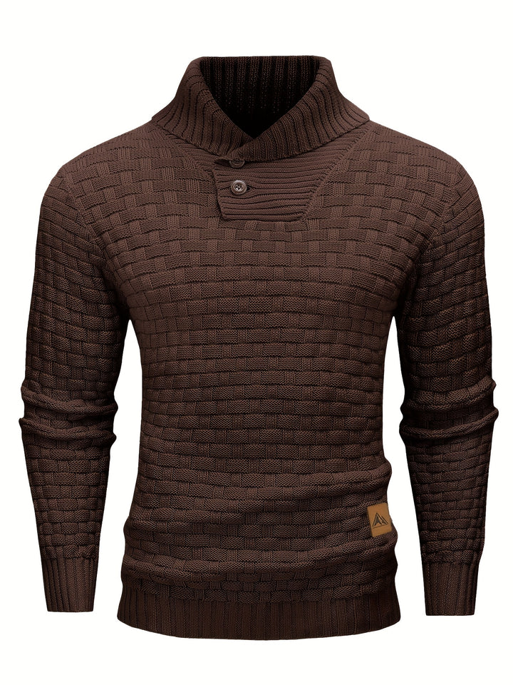 Barrett | Textured Shawl-Collar Jumper