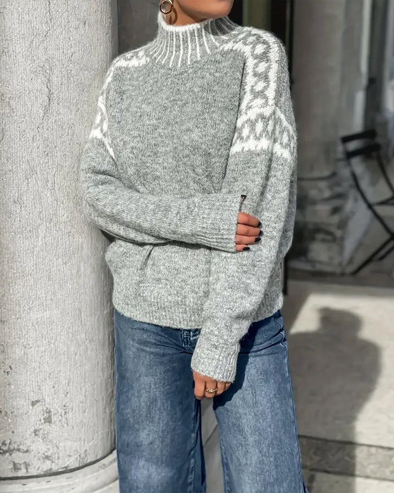 Heidi | Cosy Patterned Knit Jumper
