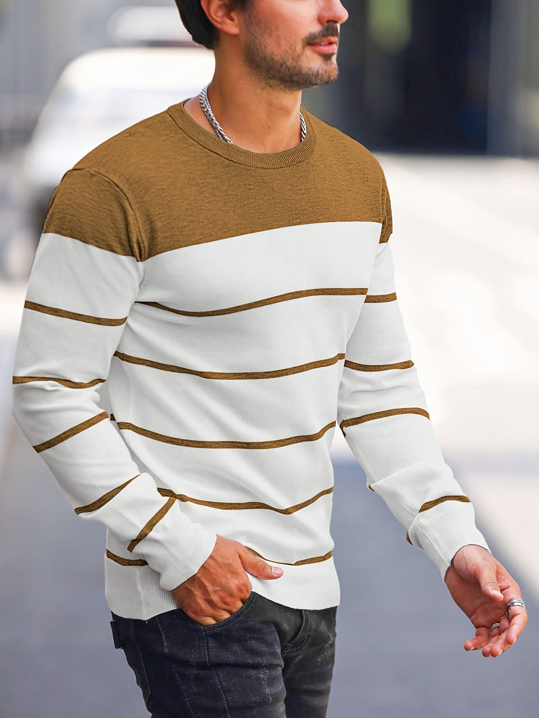 Rory | Colour-Block Striped Pullover