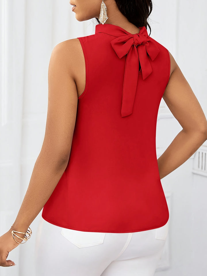 Willa | Bow-Neck Sleeveless Blouse
