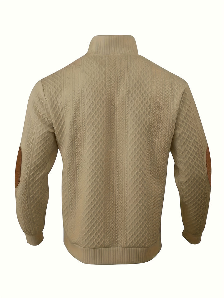 Gabriel | Textured Stand-Collar Jumper
