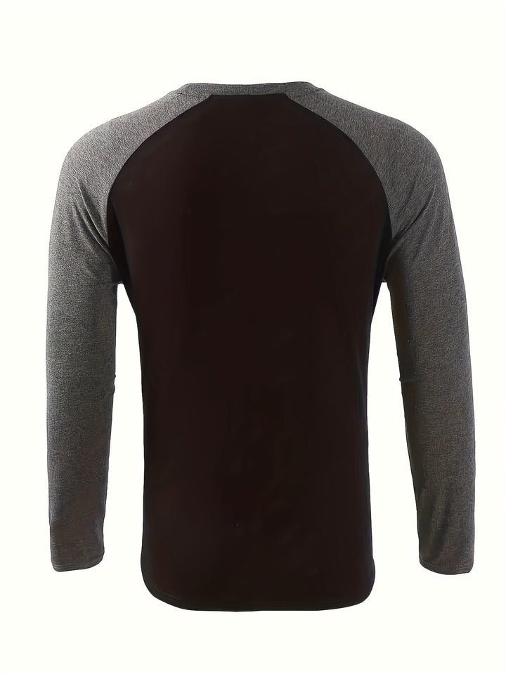 Roman | Two-Tone Raglan Long-Sleeve Top