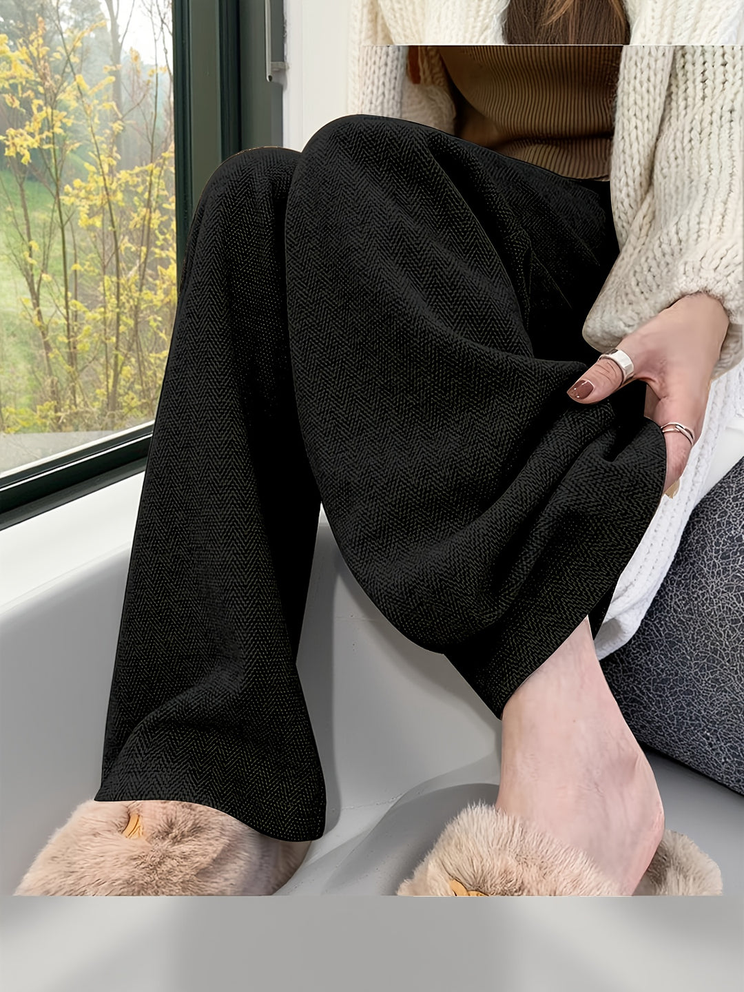 Estella | High-Waisted Wide-Leg Trousers