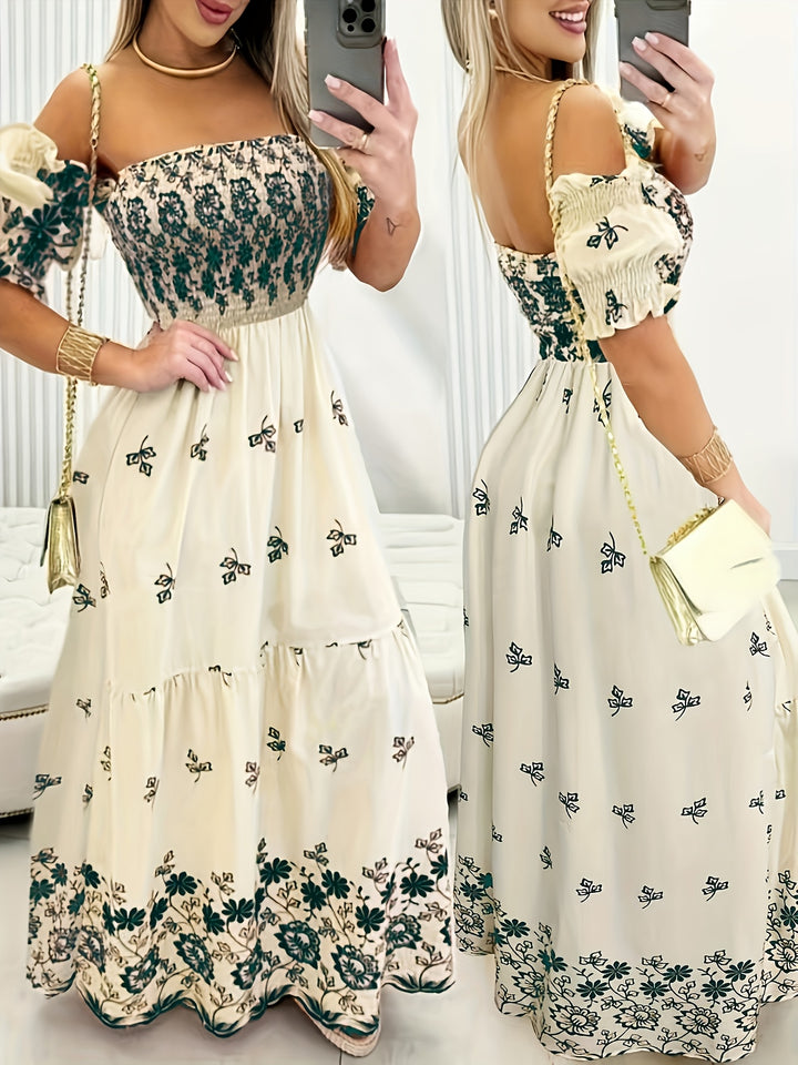 Gwendolyn | Off-Shoulder Floral Maxi Dress