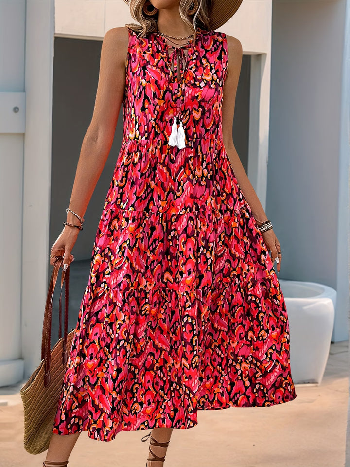Althea | Stylish Sleeveless Bohemian Fringed Dress