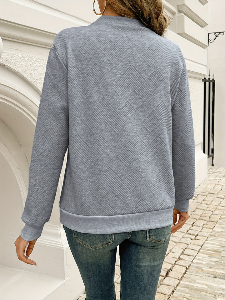 Wren | Asymmetrical Button-Neck Sweater