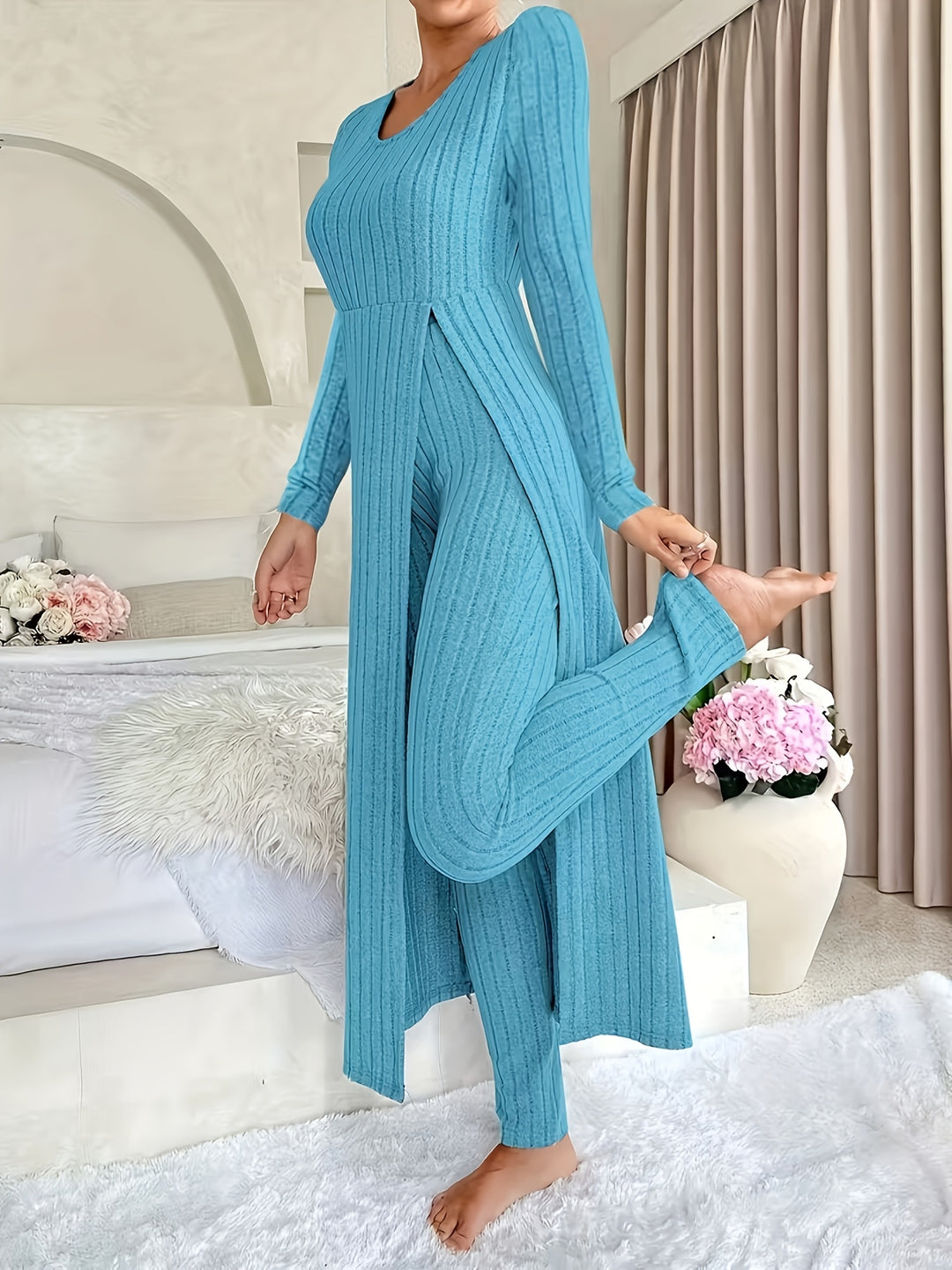 Gemma | Ribbed Lounge Two-Piece Set