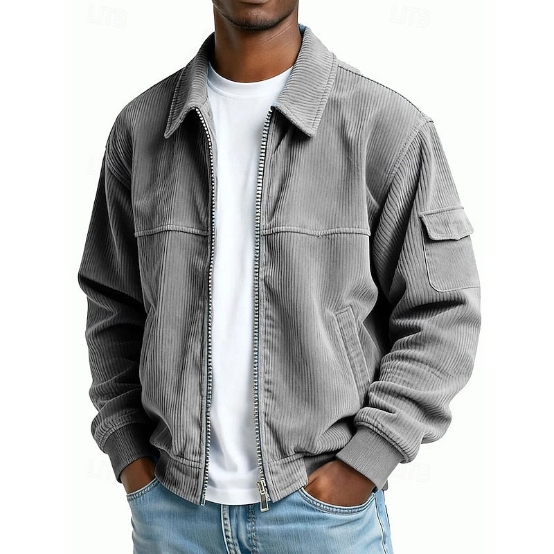 Hamish | Ribbed Zip Jacket