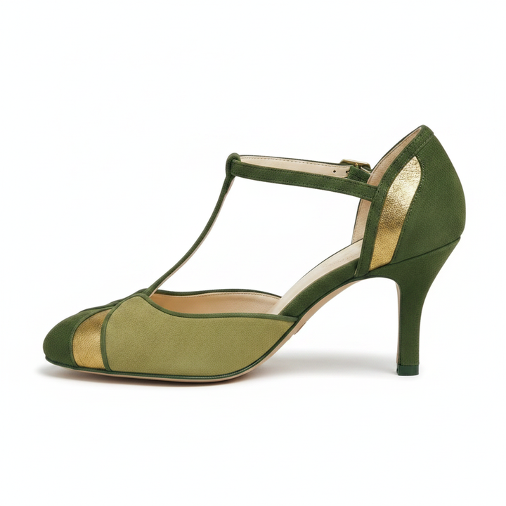 Coralise | Two-Tone Kitten Heel Slingback Pumps