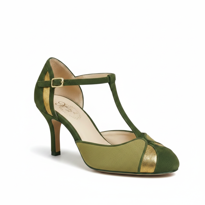 Coralise | Two-Tone Kitten Heel Slingback Pumps