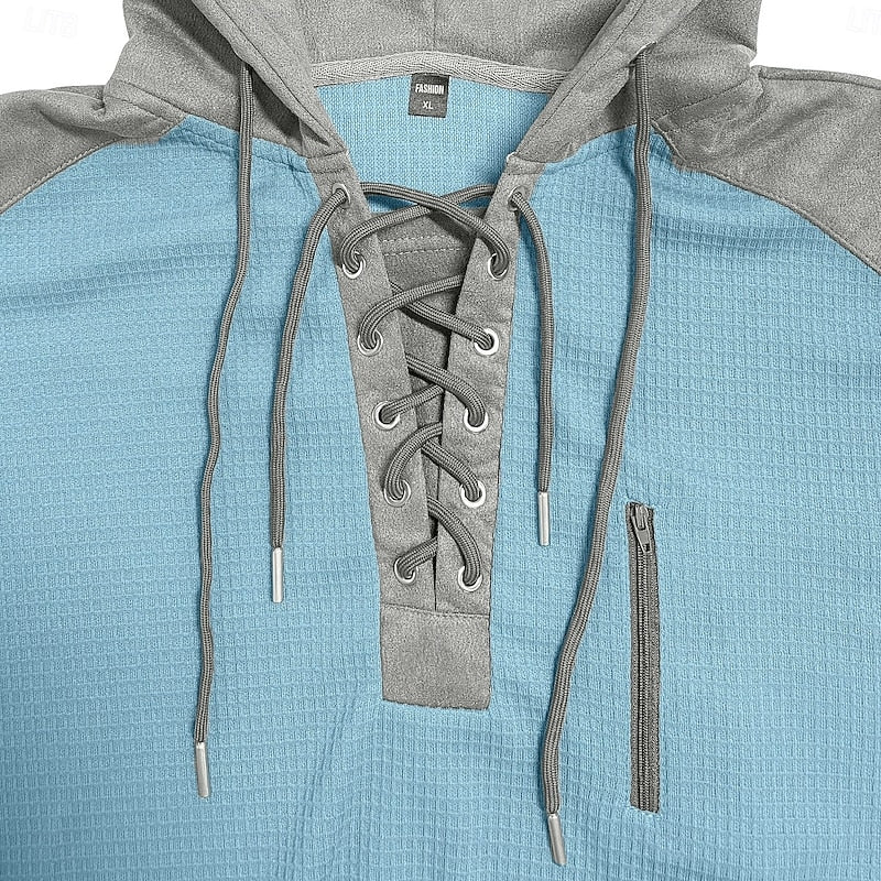 Rory | Lace-Up Textured Hoodie
