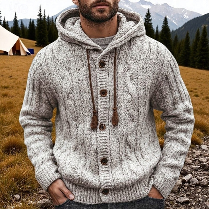 Hartley | Cable-Knit Hooded Cardigan