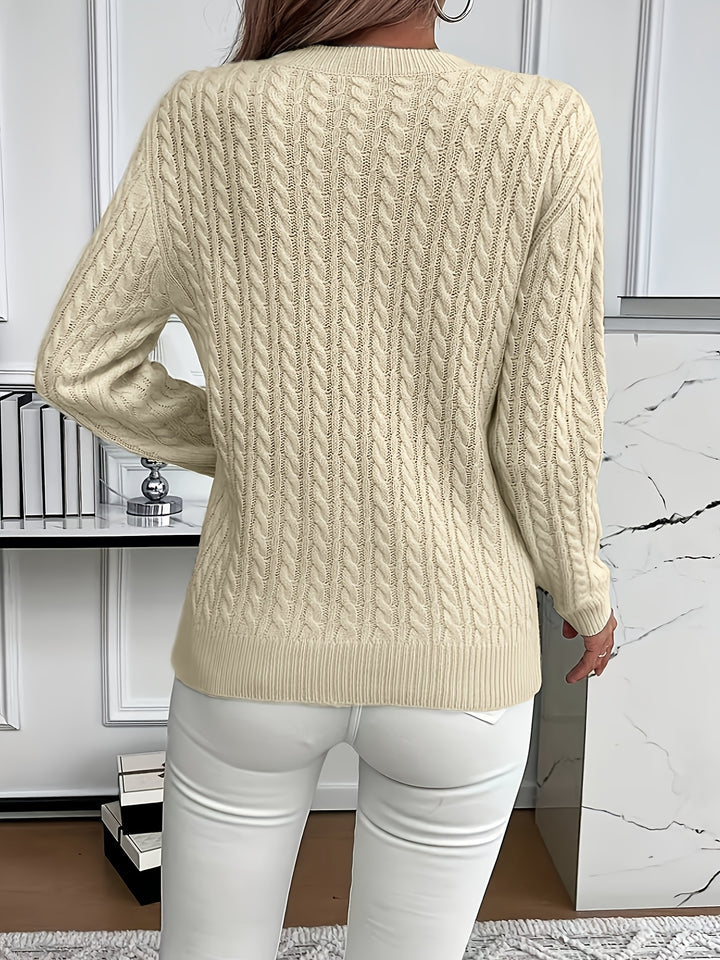 Lorelei | Cable-Knit Round Neck Sweater