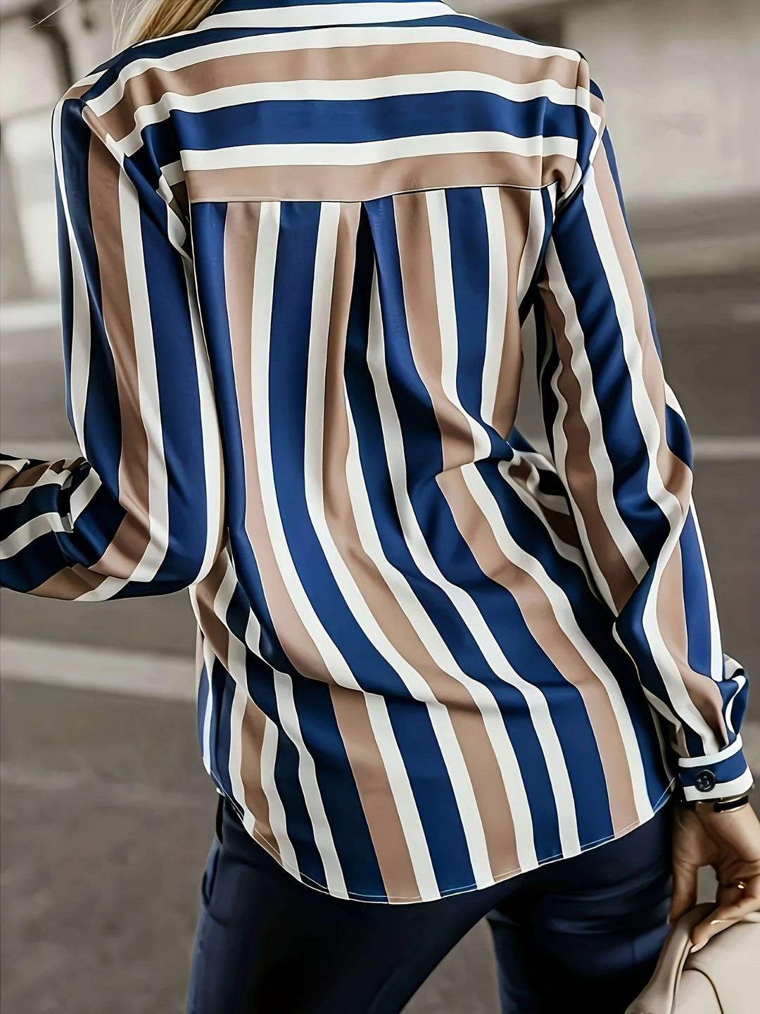 Margaux | Striped Button-Front Shirt