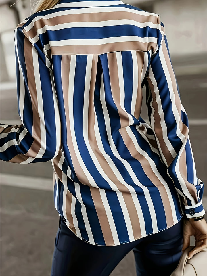 Margaux | Striped Button-Front Shirt