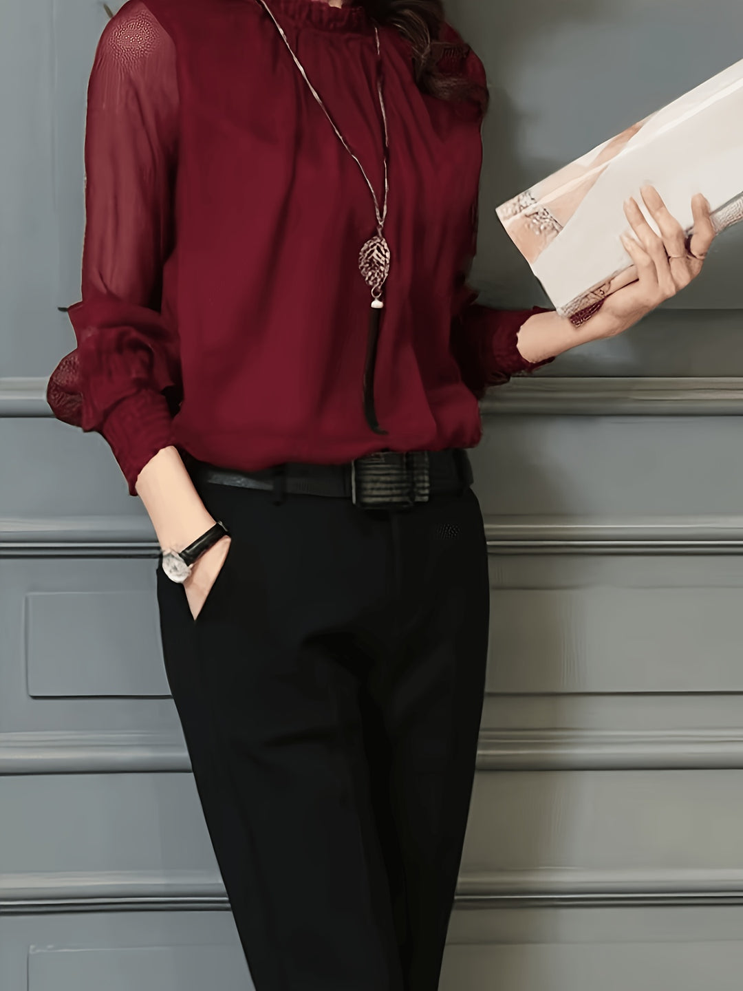 Rowena | Stand-Collar Blouse
