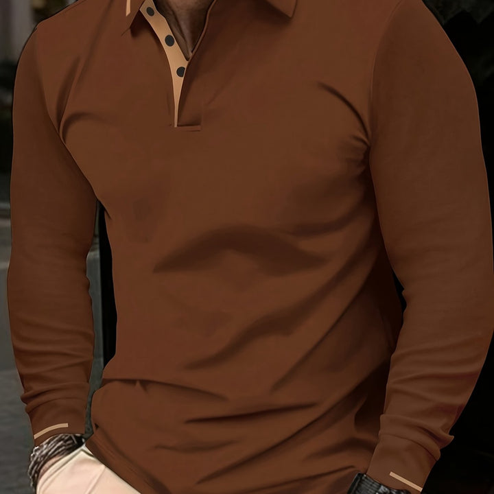 Reginald | Refined Long-Sleeve Polo Shirt