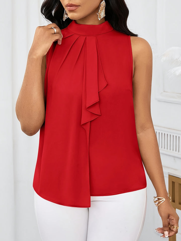 Willa | Bow-Neck Sleeveless Blouse