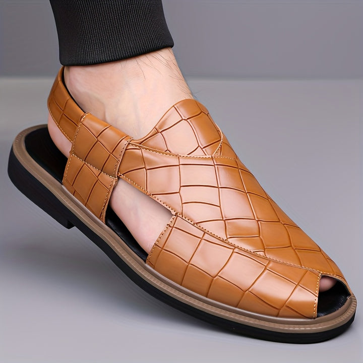 Nathaniel | Woven-Effect Slip-On Sandals