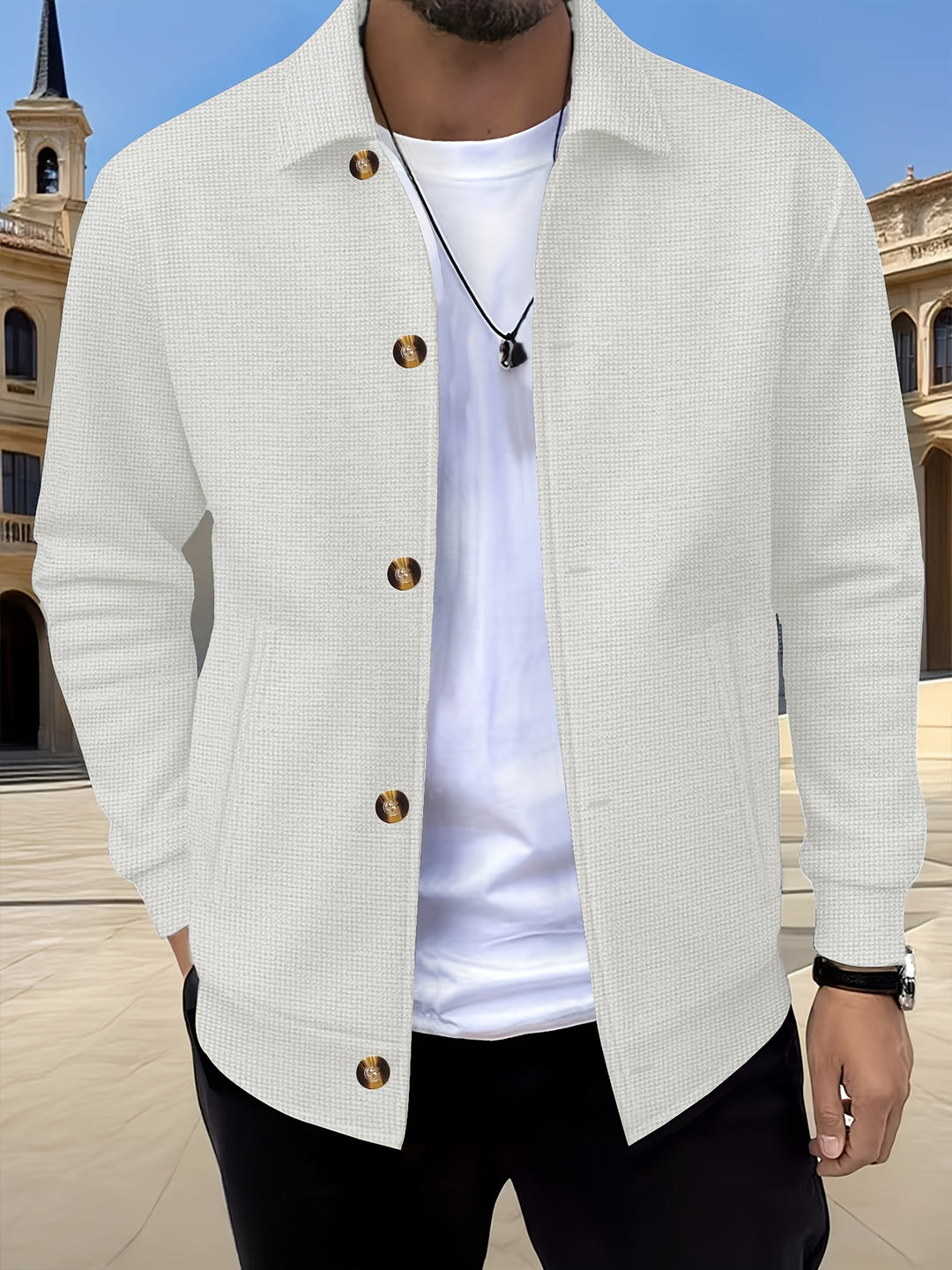 Clifford | Textured Button-Up Overshirt