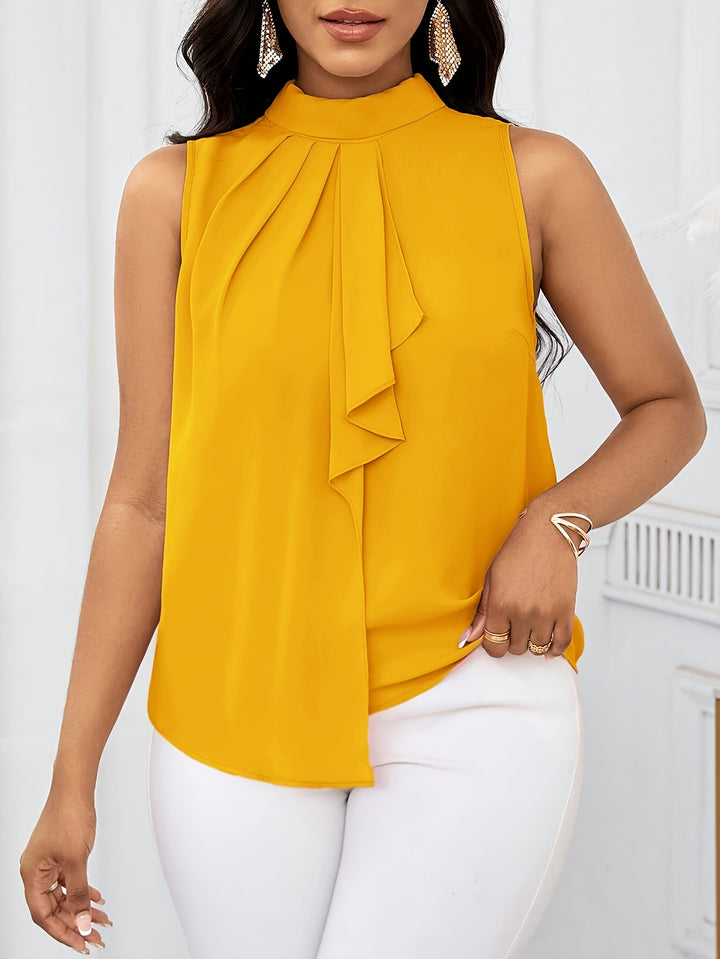 Willa | Bow-Neck Sleeveless Blouse