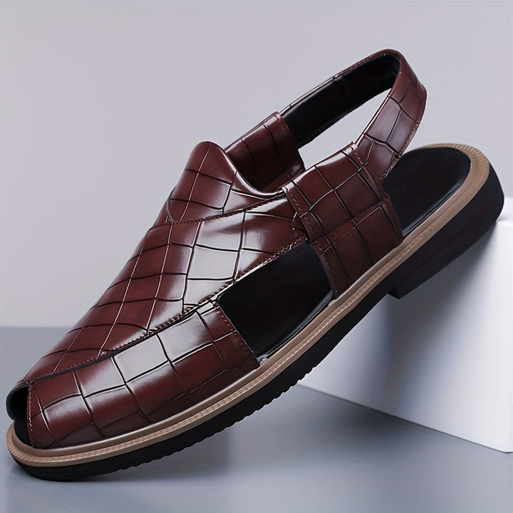 Nathaniel | Woven-Effect Slip-On Sandals