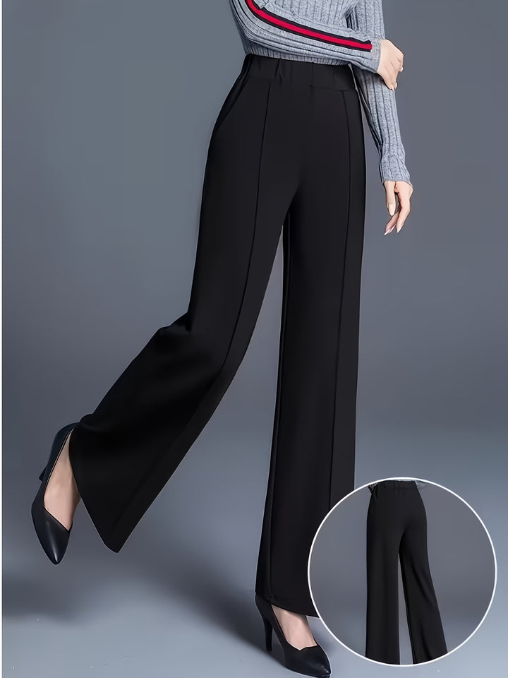 Marlene | High-Waisted Straight-Leg Trousers