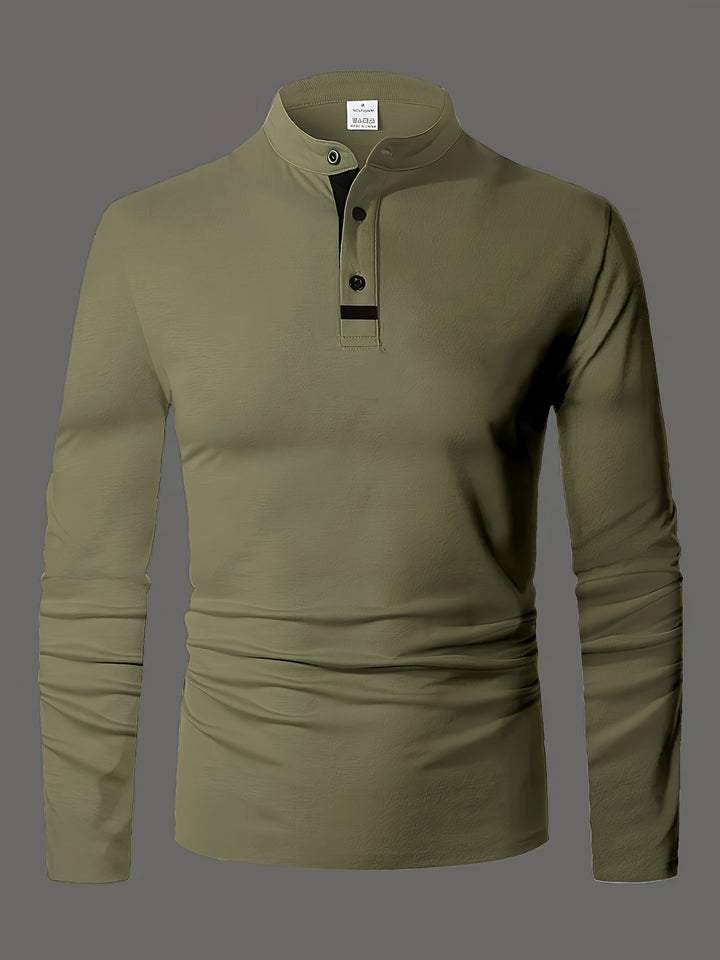Reginald | Refined Long-Sleeve Henley Shirt