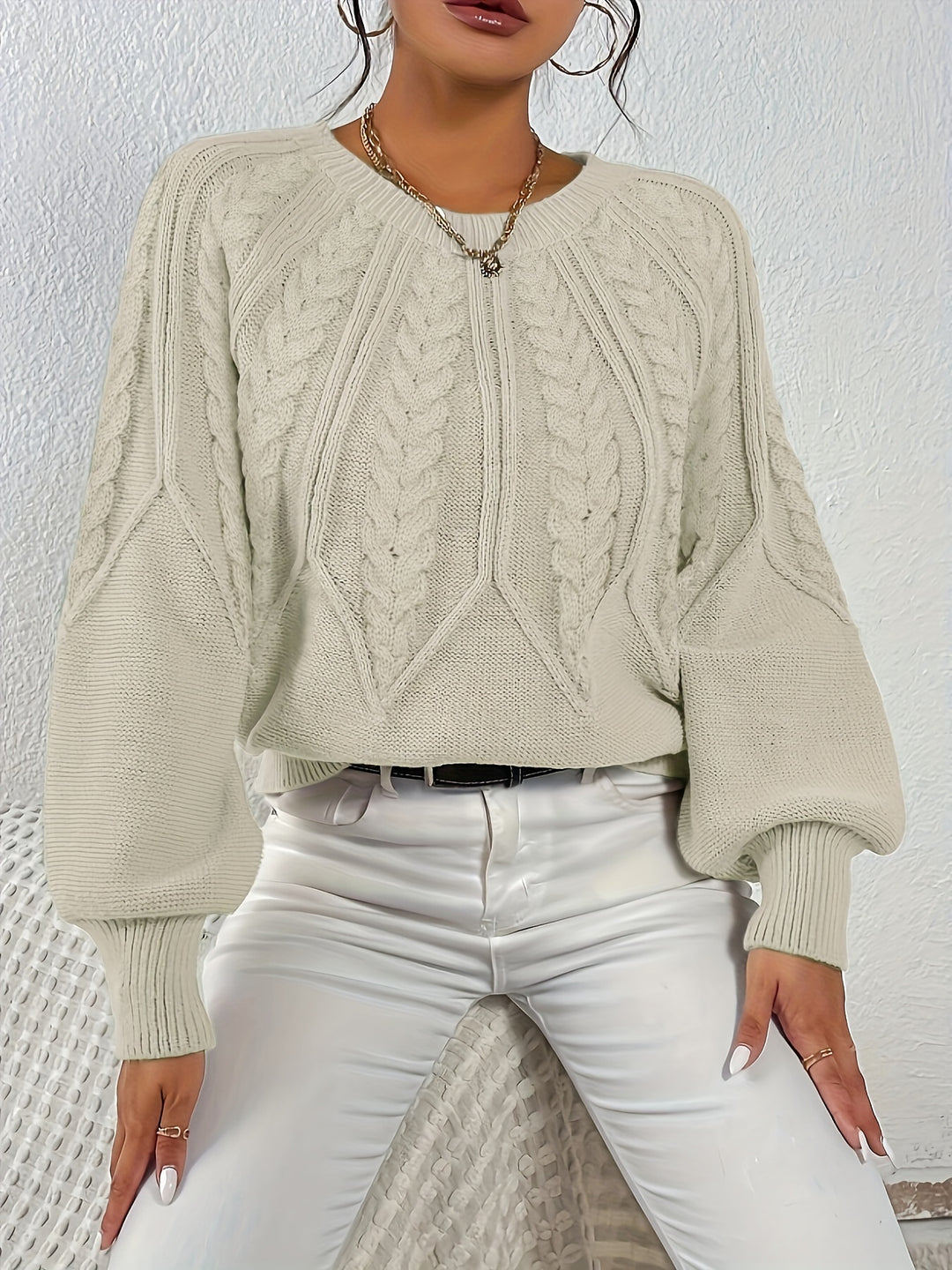 Ophelia | Relaxed Cable-Knit Sweater