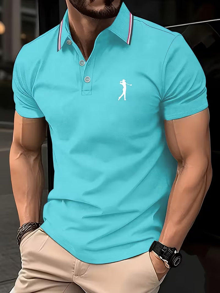 Laurence | Casual Short-Sleeve Golf Printed Shirt