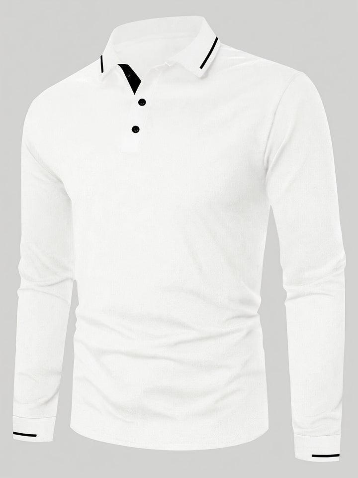 Reginald | Refined Long-Sleeve Polo Shirt