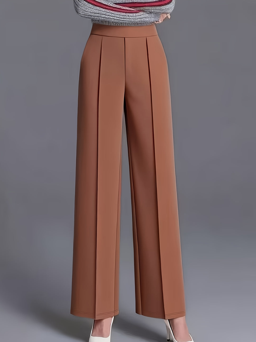 Marlene | High-Waisted Straight-Leg Trousers